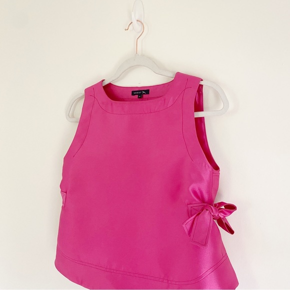 Soeur Tishka Structured Satin Shirt in Rose Size FR 34 - Picture 10 of 12